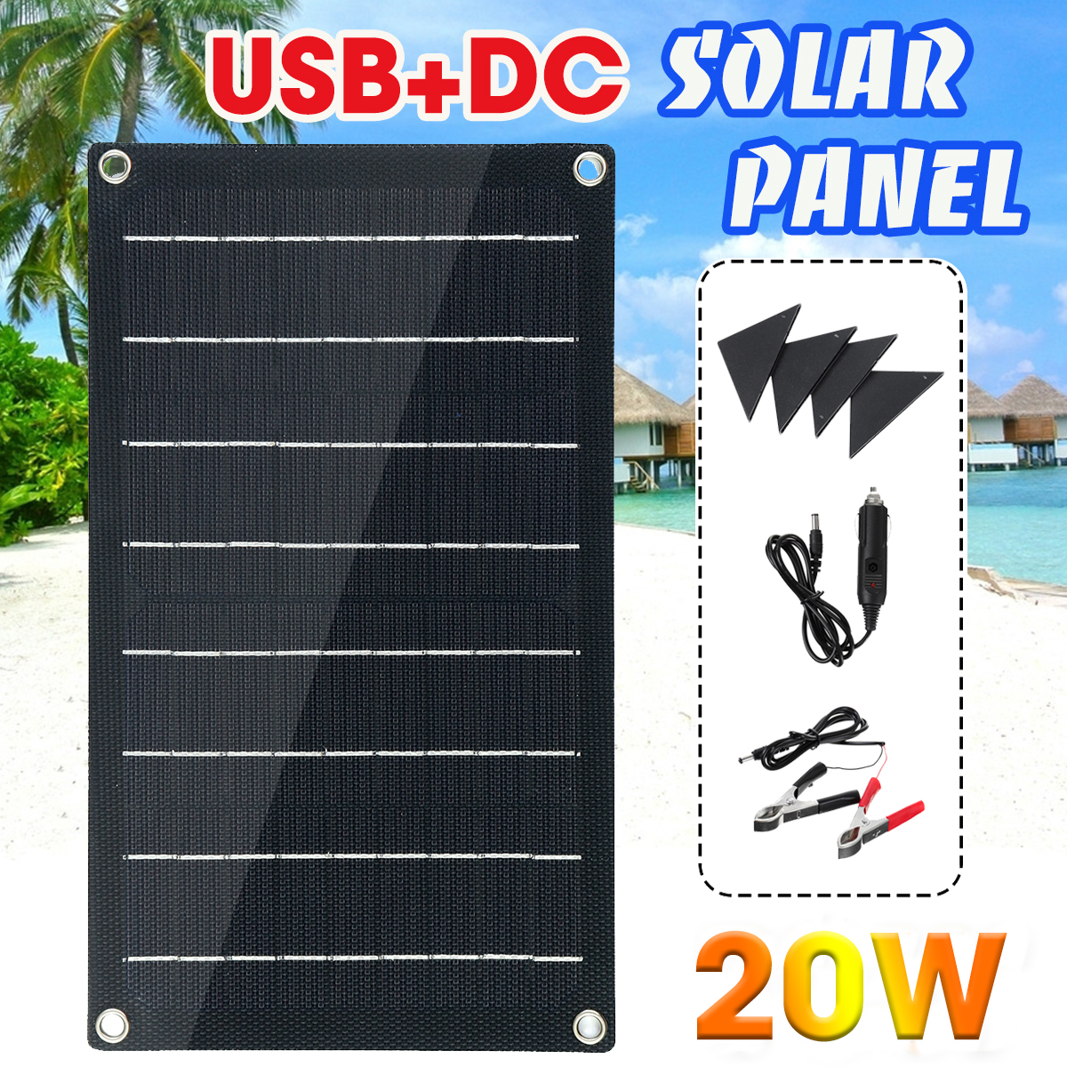 10W-Waterproof-Solar-Panel-Matte-Texture-Car-Emergency-Charger-WIth-4-Protective-Corners-USBDC-1614330-1