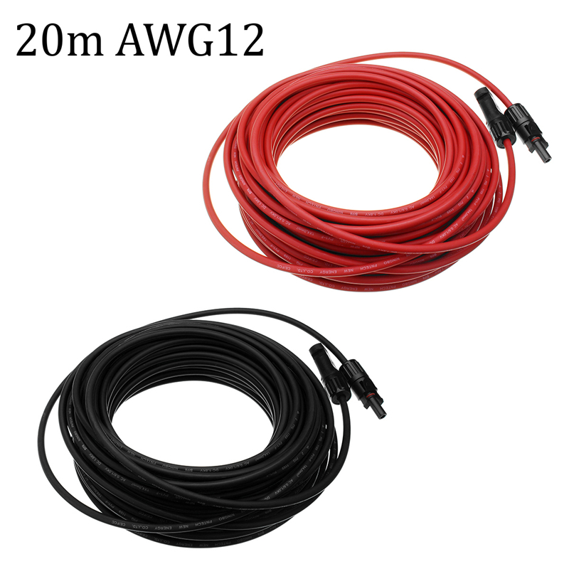 12-AWG-20-Meter-Solar-Panel-Extension-Cable-Wire-BlackRed-with-MC4-Connectors-1338749-1