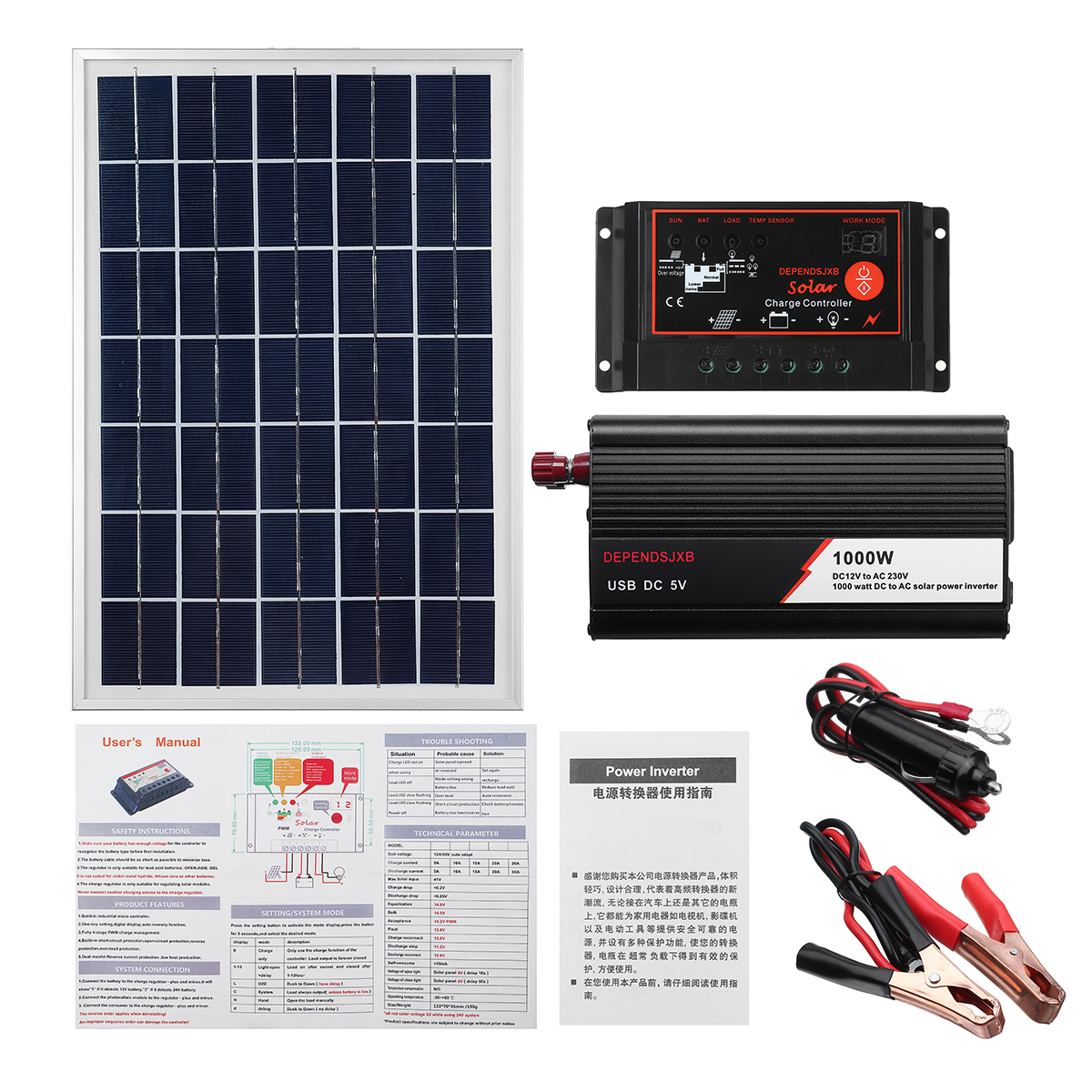 12V24V-DIY-Solar-System-Kit-Soalr-Charge-Controller-18V-20W-Solar-Panel-1000W-Solar-Inverter-Solar-P-1703642-10