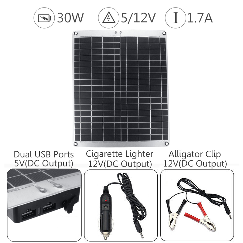 12V5V-20W-Monocrystalline-Silicon-Solar-Panel-With-Alligator-Clip-1438030-4