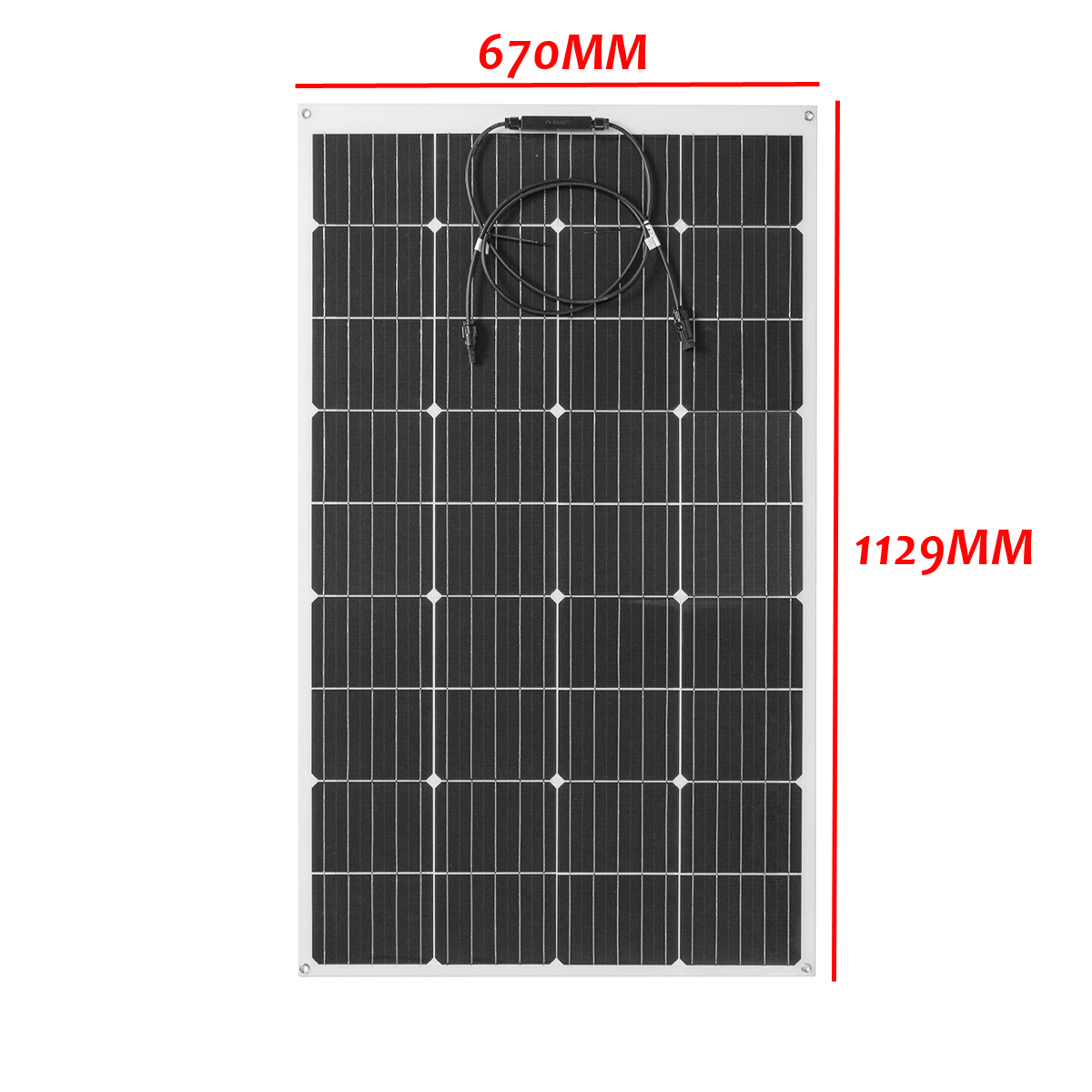 130W-18V-Highly-Flexible-Monocrystalline-Solar-Panel-Connector-Car-Boat-Camping-1664111-1