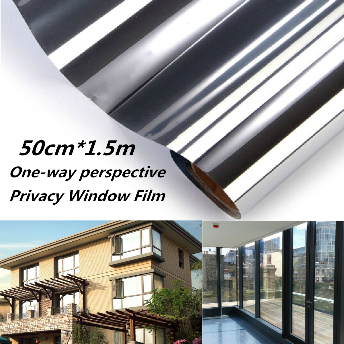 150x50CM-One-way-Mirror-Glass-Sticker-Reflective-Insulation-Silver-Window-Film-1537579-1