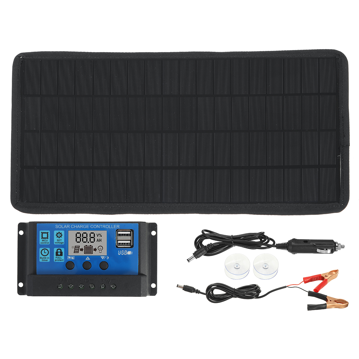 15W-Solar-Panel-Power-Kit-18V-Battery-Charger-Controller-For-Car-RV-Caravan-1909235-1