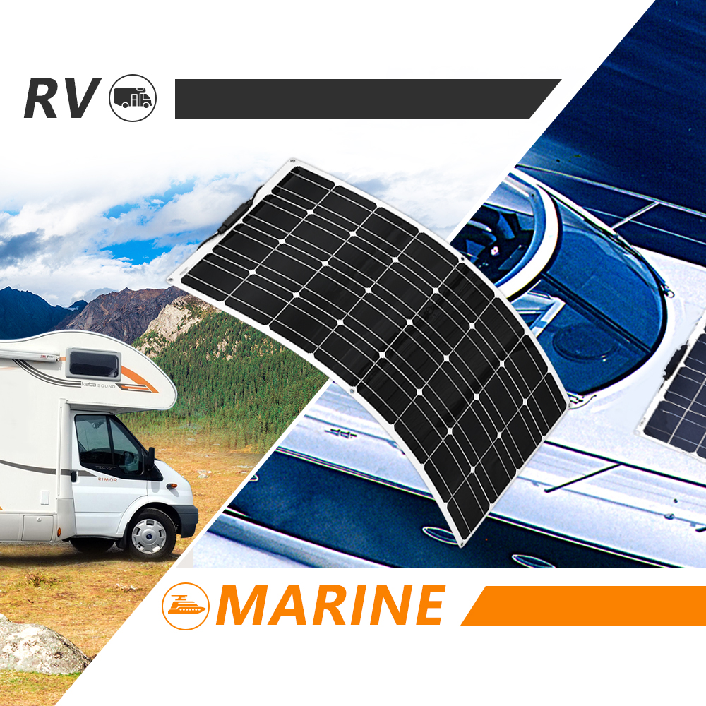 18V-100W-Semi-flexible-Solar-Panel-Battery-Charger-Lightweight-Connector-Charging-for-RV-Boat-Cabin--1750591-2