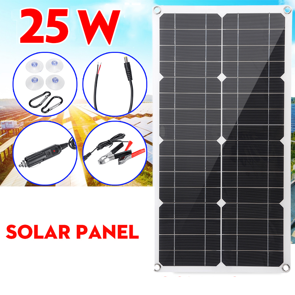 18V-25W-Semi-flexible-Solar-Panel-for-Outdoor-Power-Generation-System-Parking-Shed-Electric-Car-1764641-1