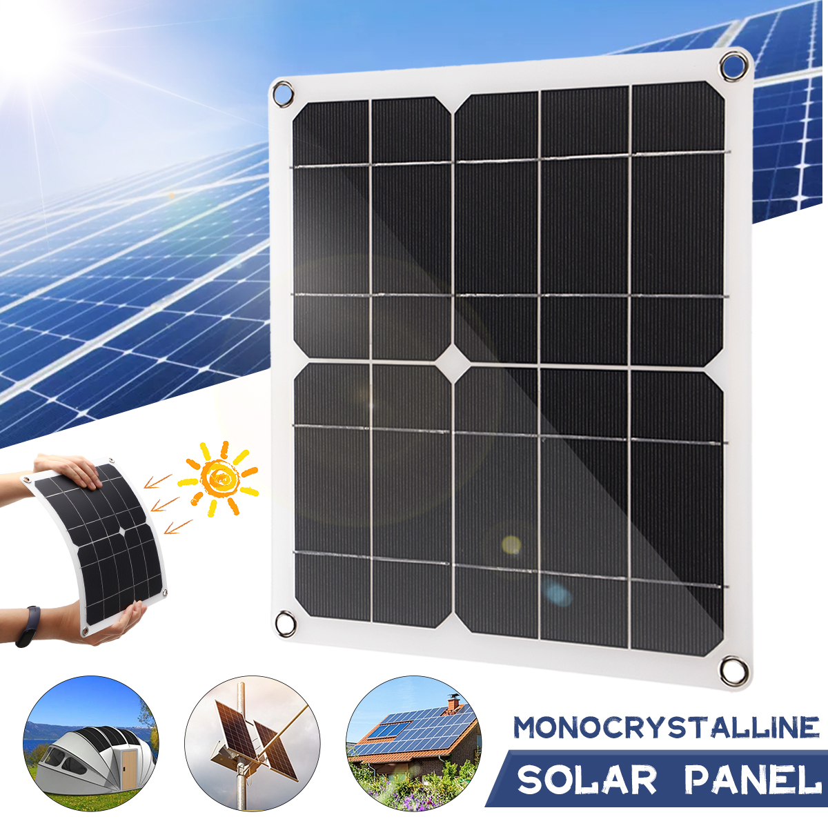 20W-Monocrystalline-Solar-Panel-USB-12V-Battery-Charge-Controller-RV-Camper-Boat-1864618-1