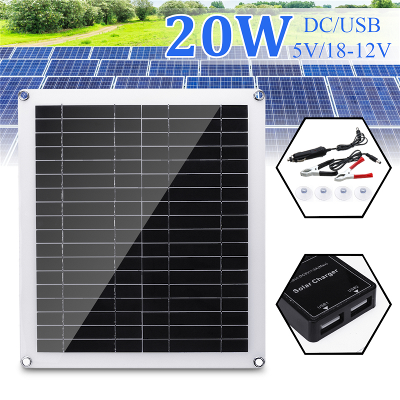 20W-Portable-Solar-Panel-Kit-Dual-USB-Polycrystalline-Silicon-Cell-Solar-Panel-1433294-1
