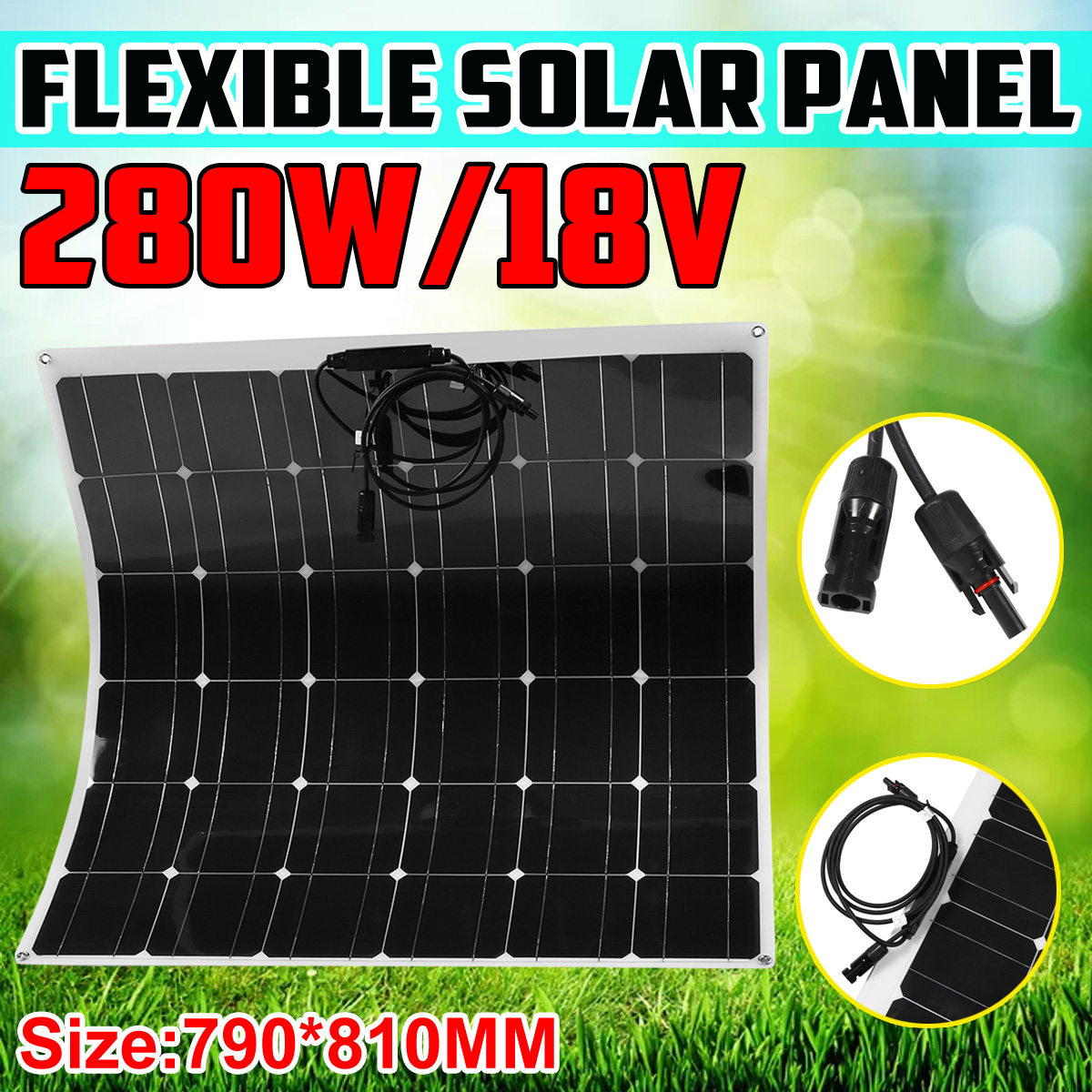 280W-18V-Monocrystalline-Flexible-Solar-Panel-Tile-Mono-Power-Bank-Waterproof-1708532-1