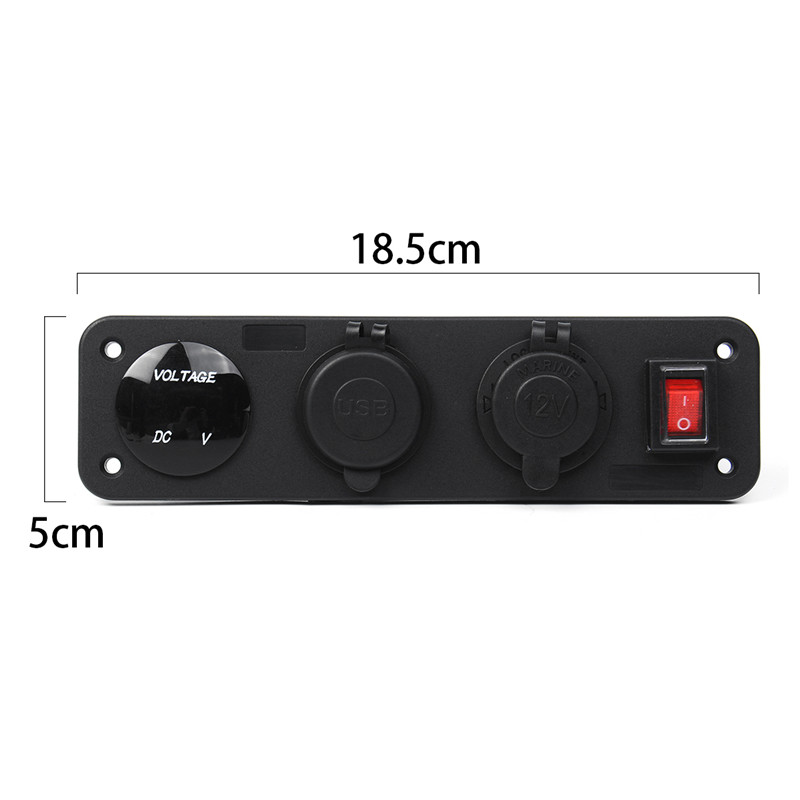 3-in-1-DC-12V-24V-Power-Outlet-Socket-Panel-Dual-USB-Phone-Charger-Switch-with-Volt-LED-Display-1311406-4