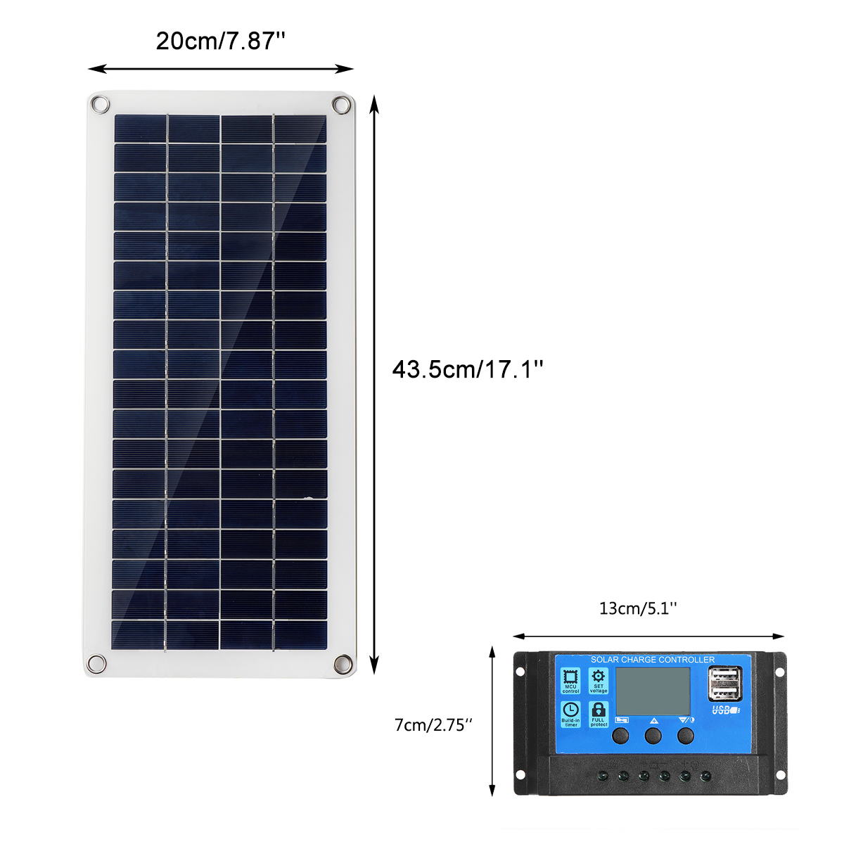 40W-12V-Solar-Panel-Kit-60A100A-Battery-Charger-Controller-Camping-RV-Caravan-Boat-1918504-7