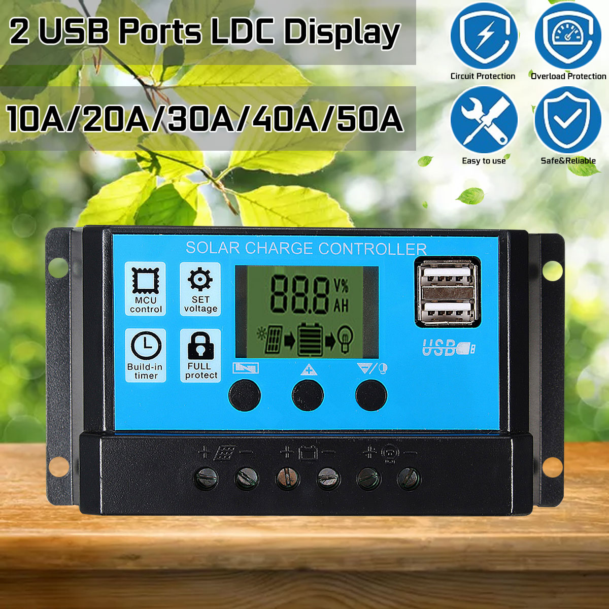 40W-Solar-Panel-Controller-Car-Charger-MC4-Output-Battery-Clip-Solar-Power-Panel-1456784-9