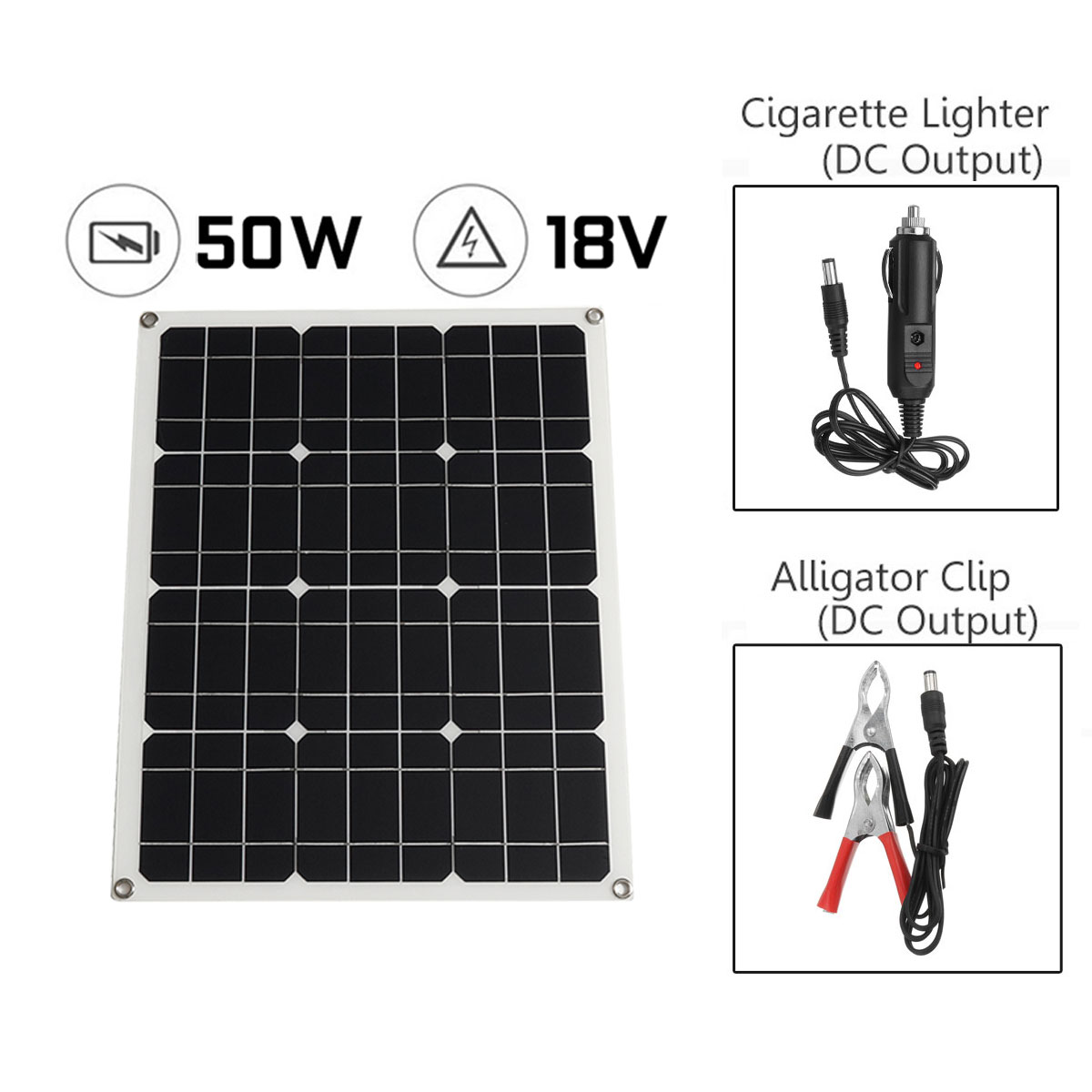 40W-Solar-Panel-Controller-Car-Charger-MC4-Output-Battery-Clip-Solar-Power-Panel-1456784-10