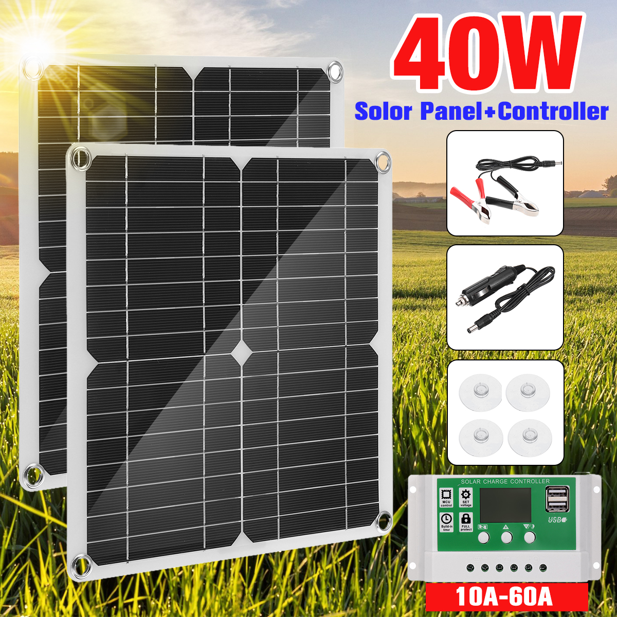 40W-Solar-Panel-Dual-USB-30A-Controller-Solar-Cell-for-Yacht-RV-Battery-Charger-1830193-1