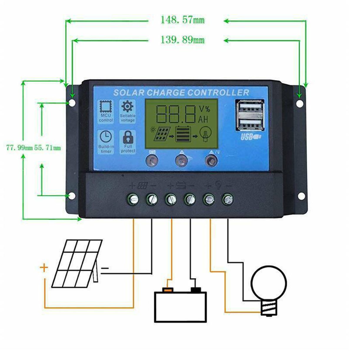 40W-Solar-Panel-Solar-Power-Panels-MC4-Line-Cable-with-30A-Solar-Charge-Controller-1595919-4