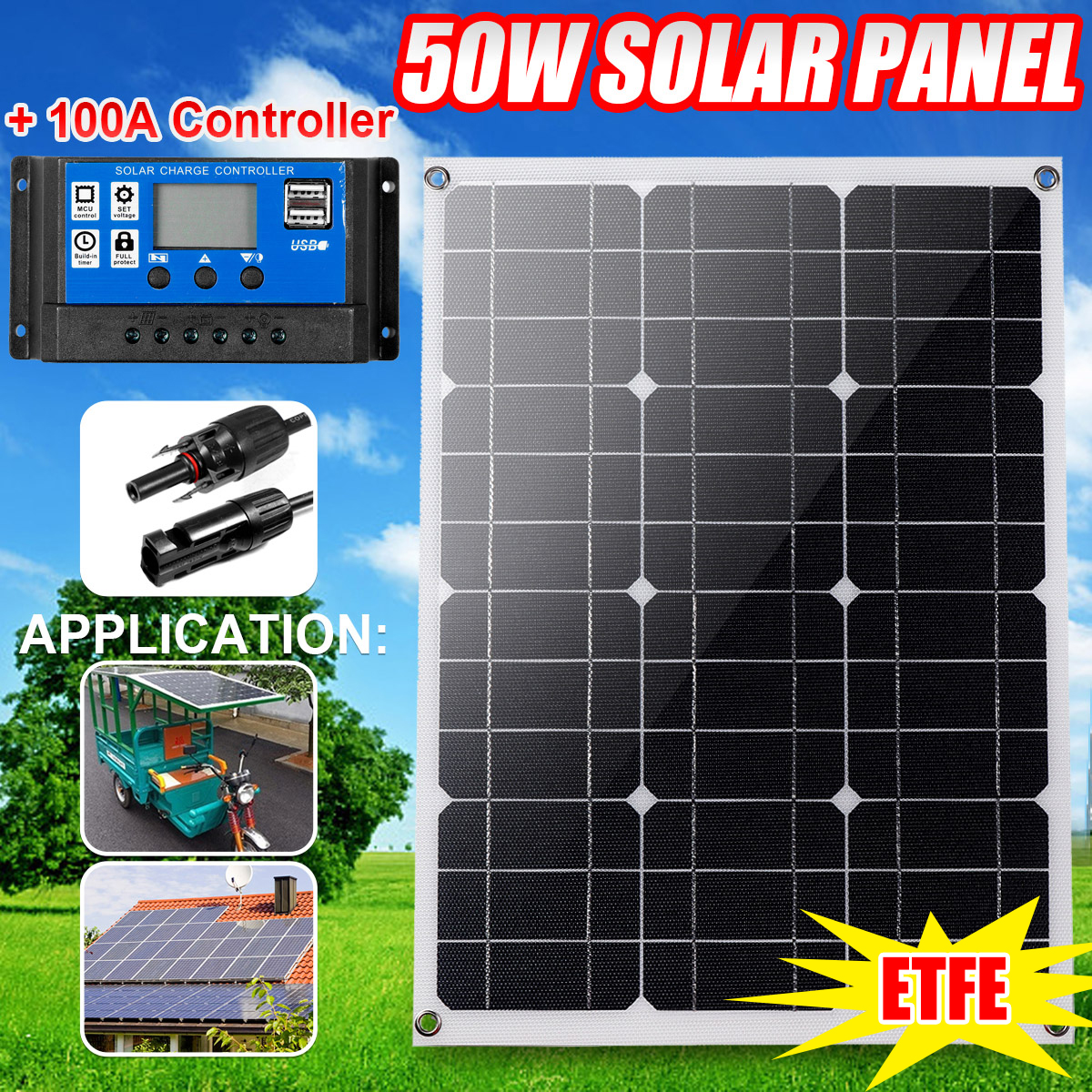 50W-18V-Portable-Solar-Panel-Controller-Kit-For-Car-Van-Boat-Caravan-Camper-Trickle-Battery-Charger-1924796-1