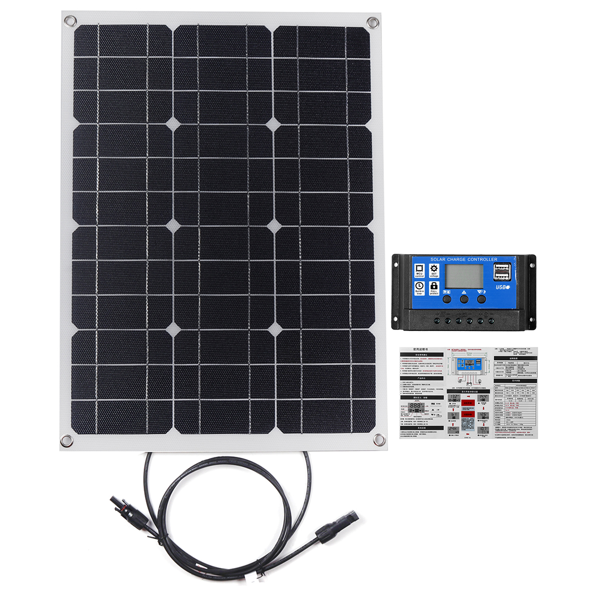 50W-18V-Portable-Solar-Panel-Controller-Kit-For-Car-Van-Boat-Caravan-Camper-Trickle-Battery-Charger-1924796-10