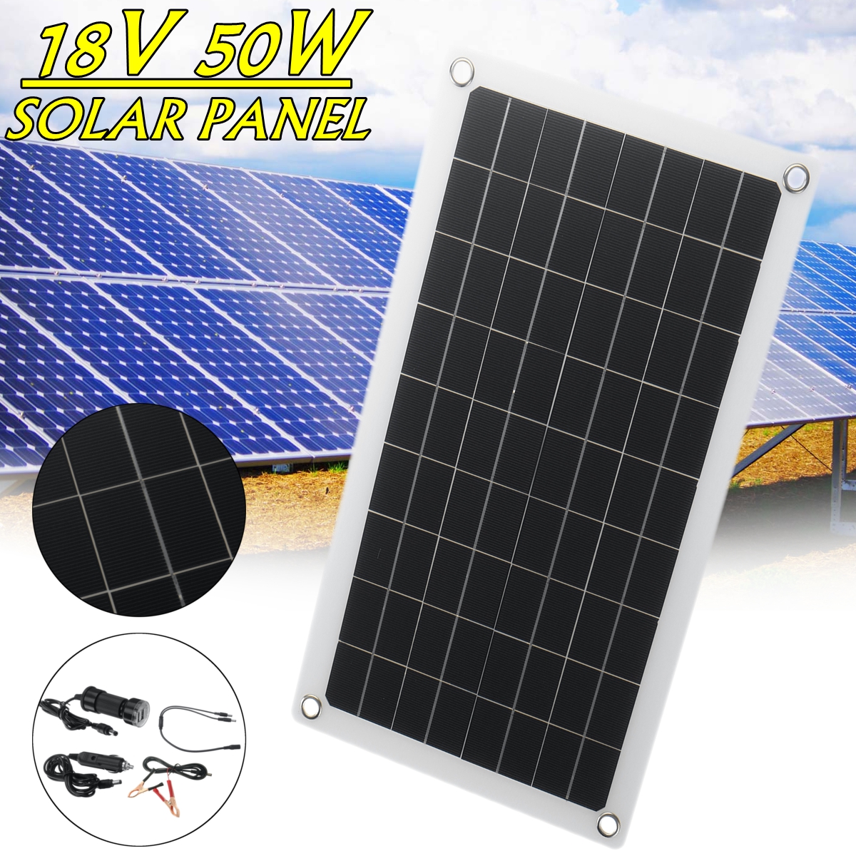 50W-18V-Solar-Panel-Monocrystalline-Silicon-Battery-Charger-Kit-for-Car--Small-Household-Appliances-1778301-2
