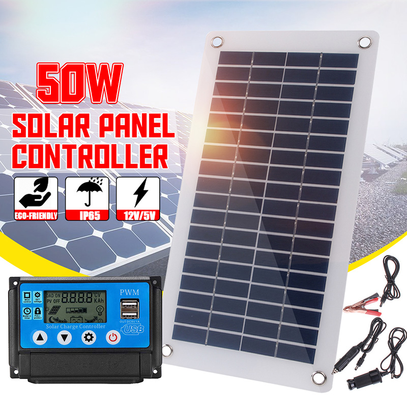 50W-Dual-USB-12V5V-Solar-Panel-with-Car-Charger-1020304050A-USB-Solar-Charger-Controller-for-Outdoor-1633041-1
