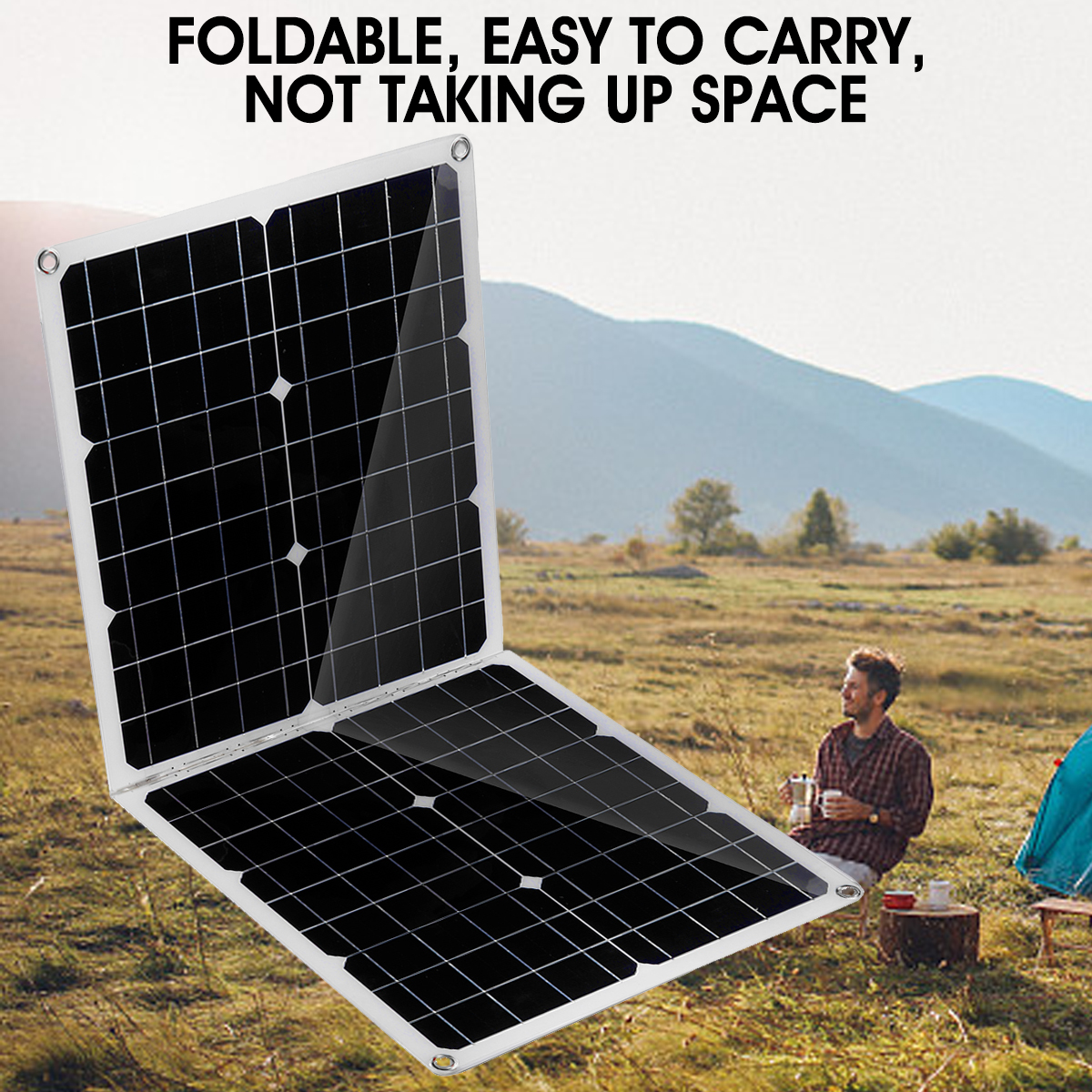 50W-Foldable-Solar-Panel-Solar-100A-Controller-for-Car-Van-Boat-Caravan-Camper-Trickle-Battery-Charg-1925209-3