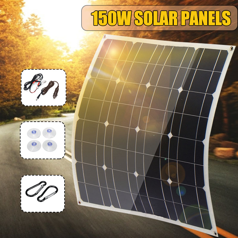 50W-USB-DC-Monocrystalline-Solar-Panel-Flexible-Power-Bank-Outdoor-Camping-Hiking-Battery-Charger-1626534-1