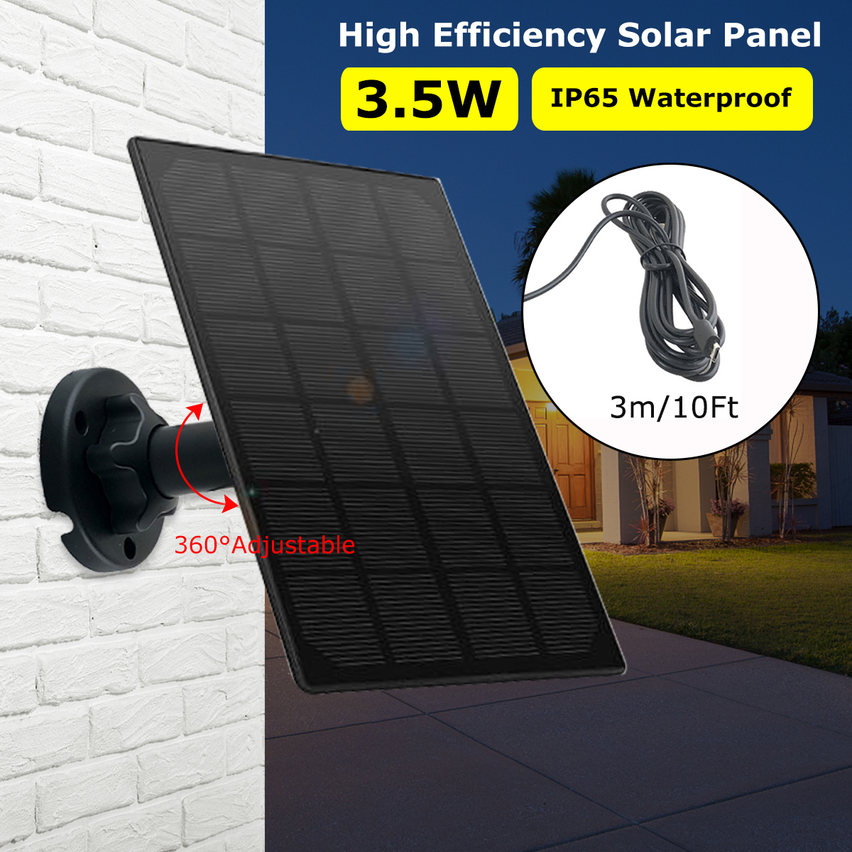 5V-High-Efficiency-Waterproof-Solar-Panel-For-Security-Camera-With-3m10Ft-Charging-Cable-for-IP-CCTV-1845858-3