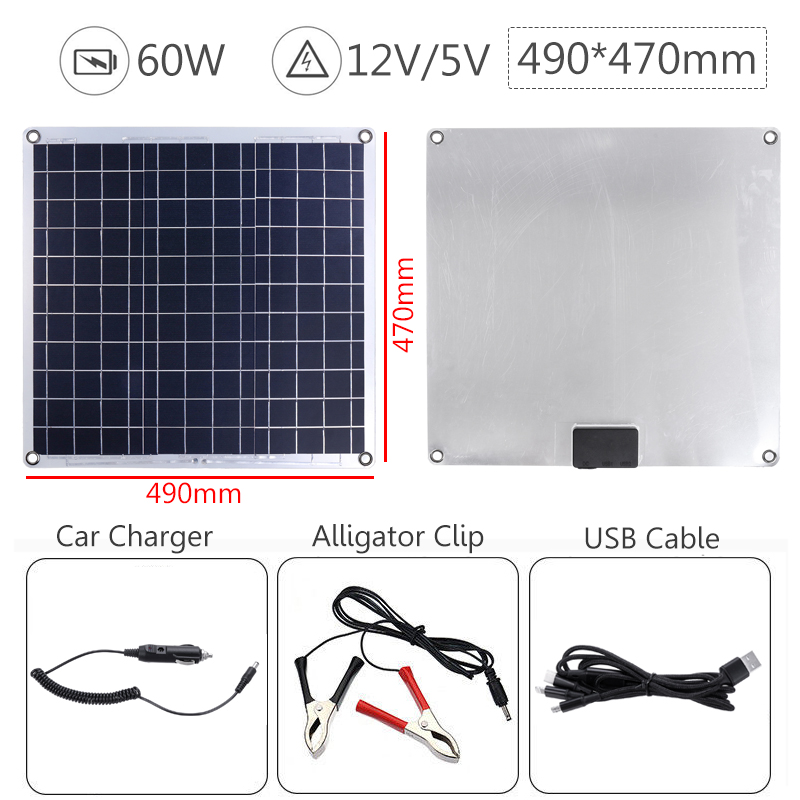 60W-DC-12V-60W-Solar-Panel-5V-Dual-USB-Ports-Battery-Charger-Aluminum-Plate-Solar-Powered-Panel-1497878-9