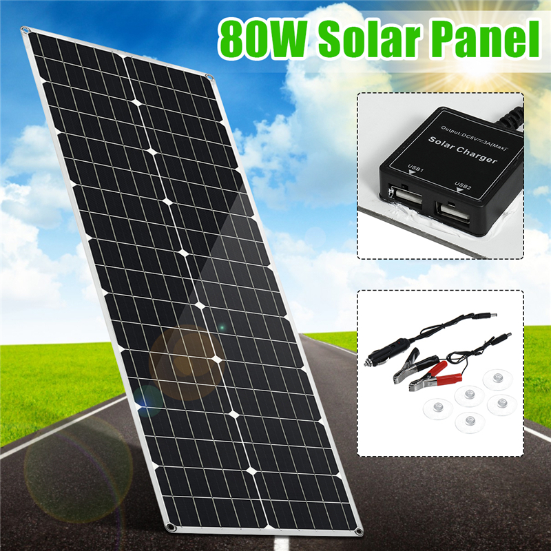 80W-PET-Flexible-Dual-USB-Solar-Panel-DC-Output-Battery-Charger-Roof-Boat-Car-1548764-1