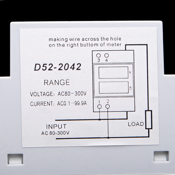 AC-80-300V-Din-Rail-AC-LED-Dual-Display-Volt-Meter-Ammeter-Voltage-Ampere-Gauge-951693-8