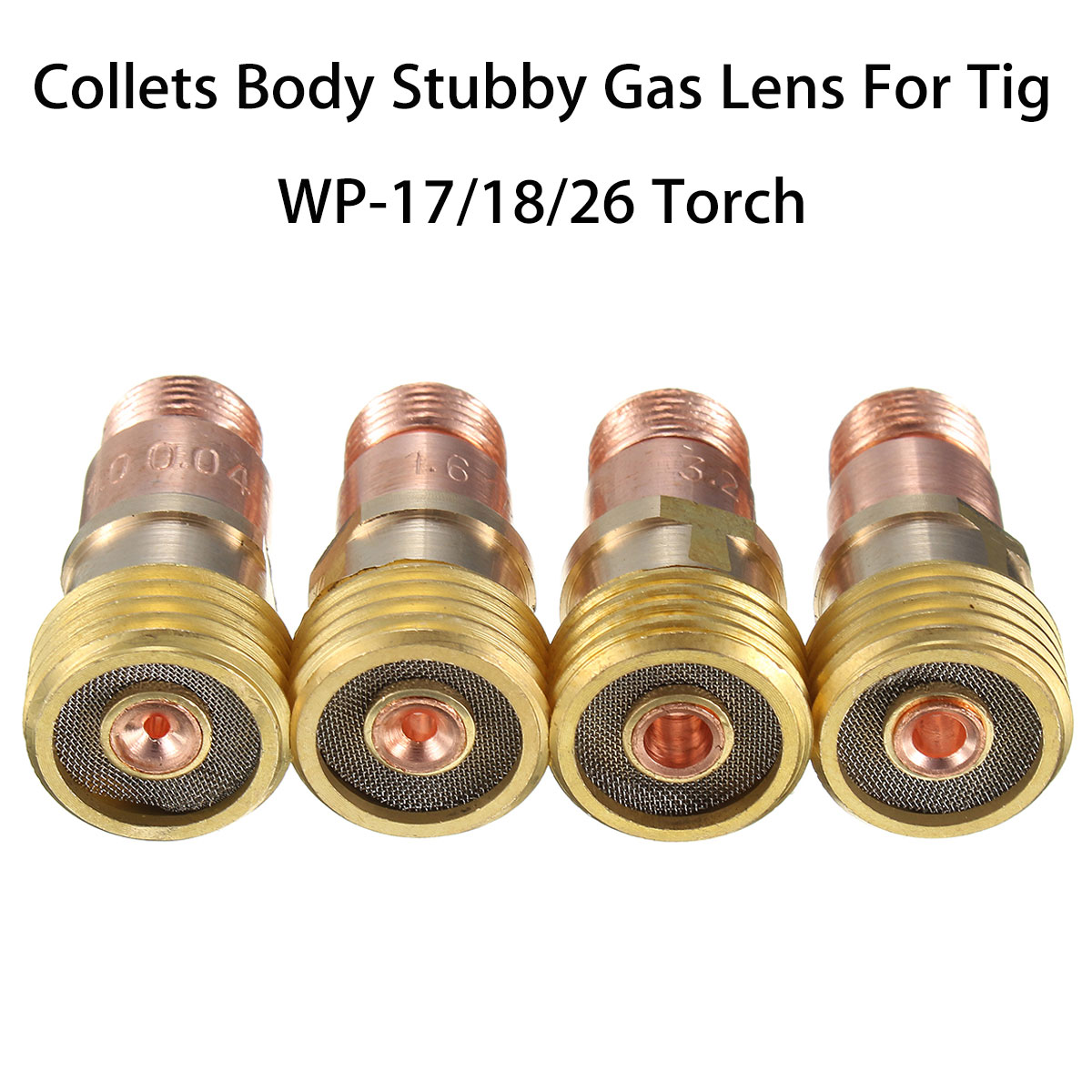 Brass-Collets-Stubby-Gas-Lens-Connector-With-Mesh-For-Tig-WP-171826-Torch-1138923-2
