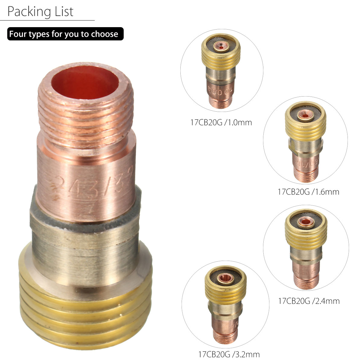 Brass-Collets-Stubby-Gas-Lens-Connector-With-Mesh-For-Tig-WP-171826-Torch-1138923-4