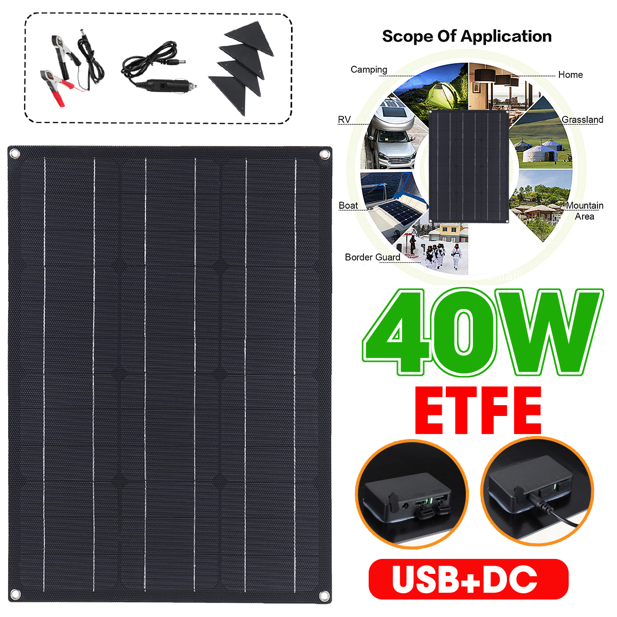 ETFE-40W-Flexible-Solar-Panel-Module-Kit-Car-Boat-Charger-Dual-USB-DC-Controller-1626911-3