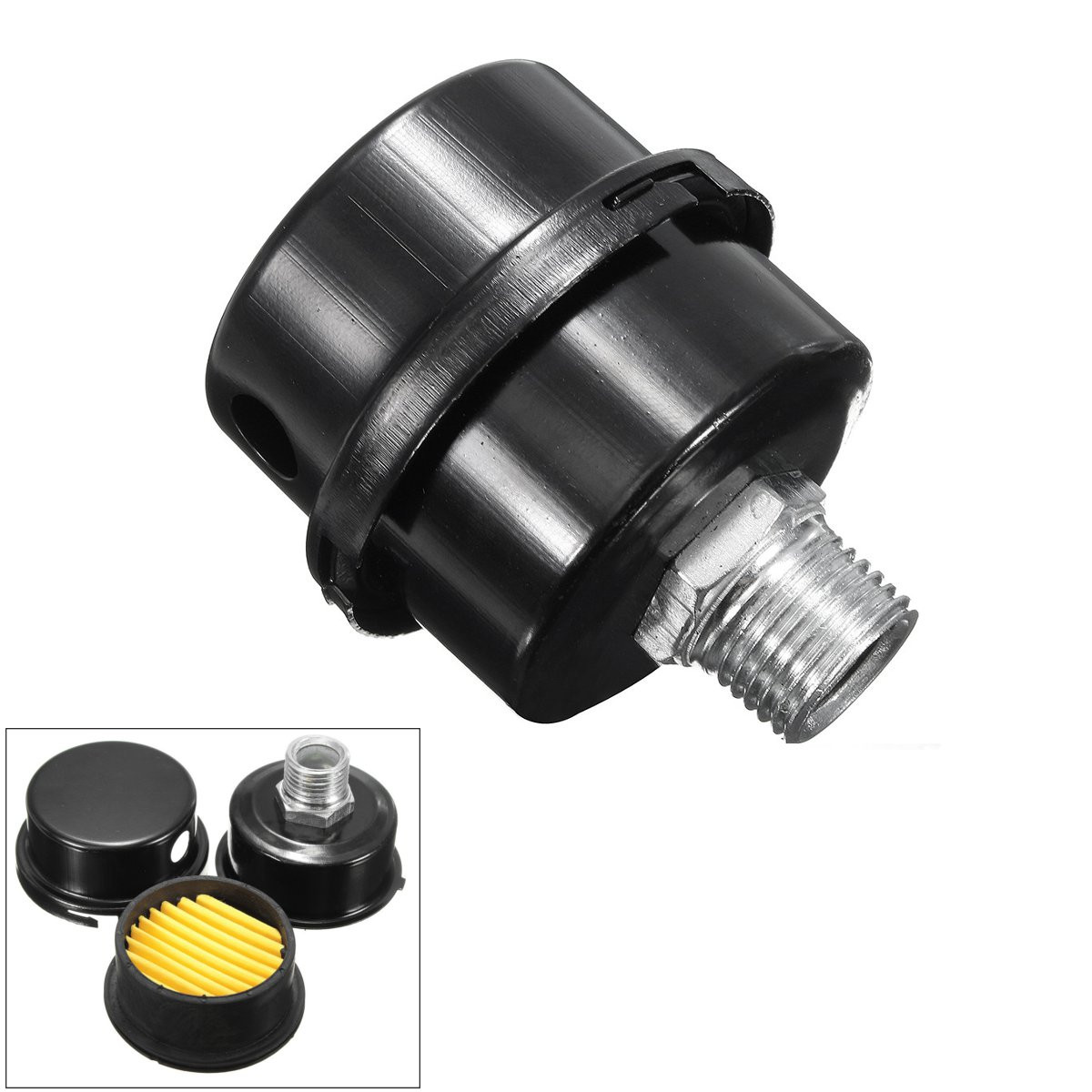 MPT12Inch-20mm-Thread-Dia-Black-Metal-Air-Compressor-Intake-Filter-Noise-Muffler-Silencer-1525115-3