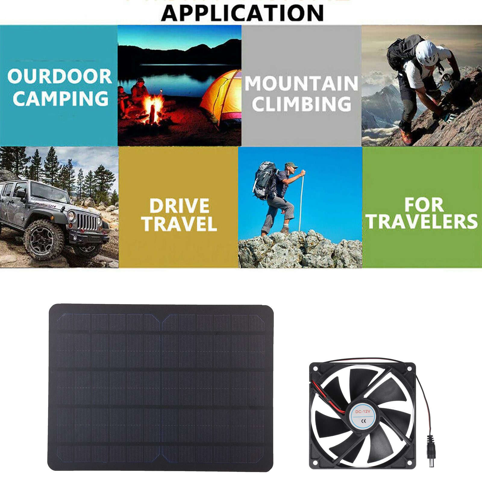 Solar-Exhaust-Fan-30W-Monocrystalline-Solar-Panel-Kit-5V-Battery-Charger-Power-Mono-Boat-Camping-1876706-4