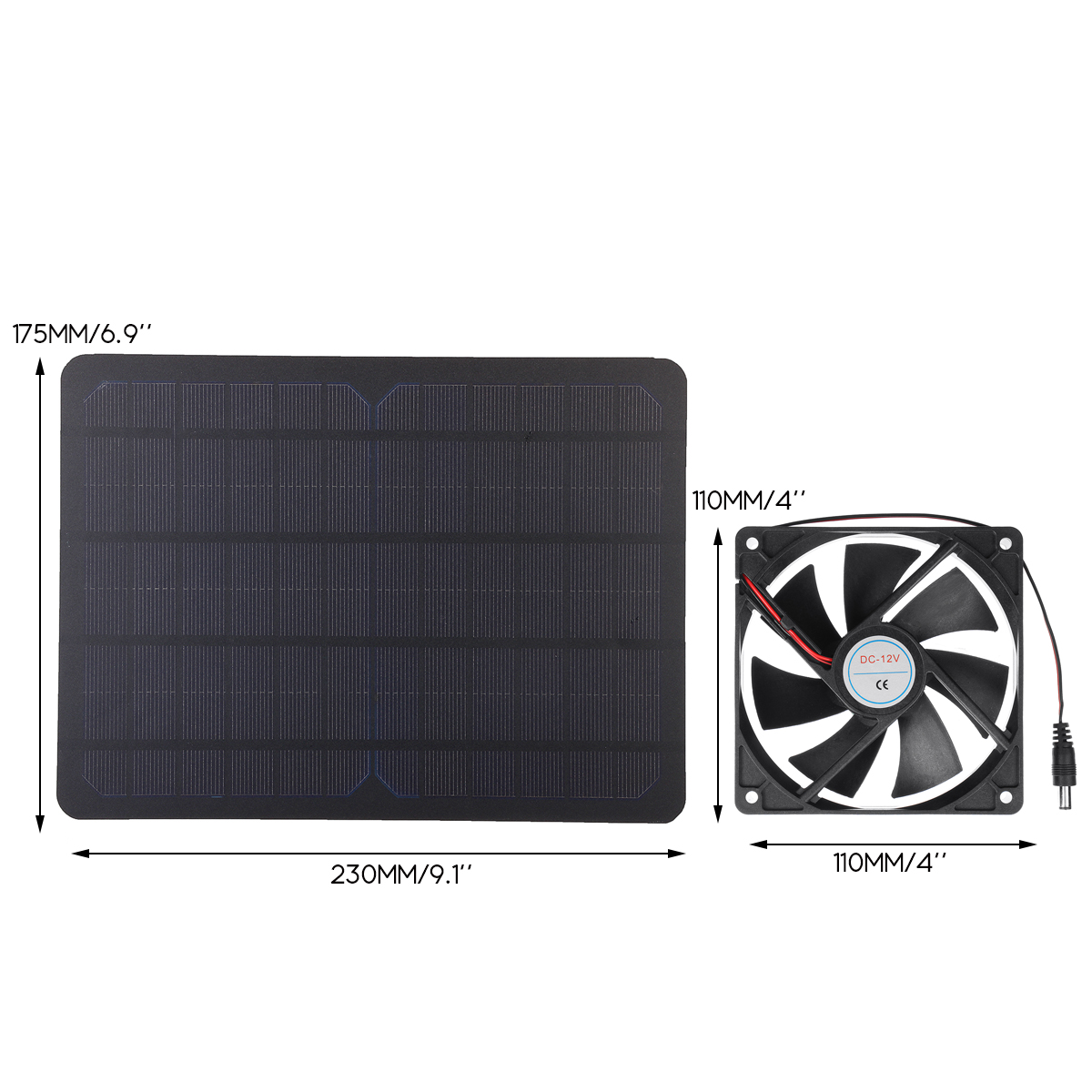 Solar-Exhaust-Fan-30W-Monocrystalline-Solar-Panel-Kit-5V-Battery-Charger-Power-Mono-Boat-Camping-1876706-5