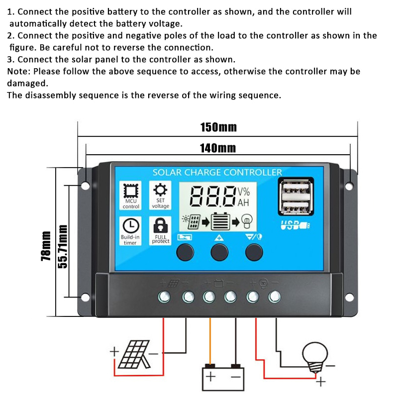 Solar-Power-Generation-System-Kit-Dual-USB-18W-18V-Mono-Solar-Panel-4000W-Power-Inverter-w-Bluetooth-1876239-19
