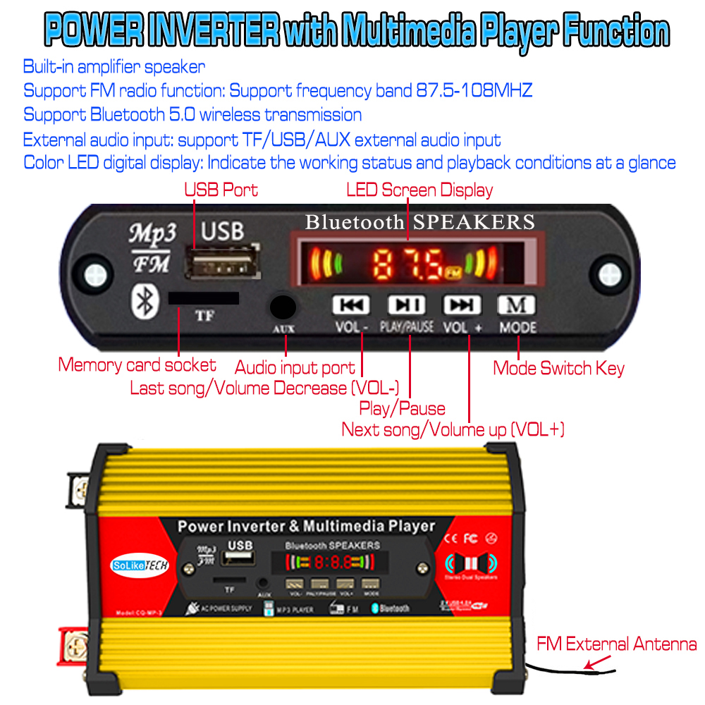 Solar-Power-Generation-System-Kit-Dual-USB-18W-18V-Mono-Solar-Panel-4000W-Power-Inverter-w-Bluetooth-1876239-4