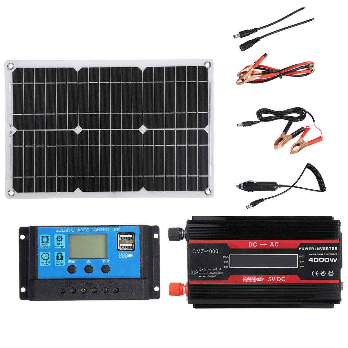 Solar-Power-System-Kit-18V-Solar-Panel-4000W-12V-to-110V220V-Inverter-30A-1224V-Charge-Controller-US-1876316-5