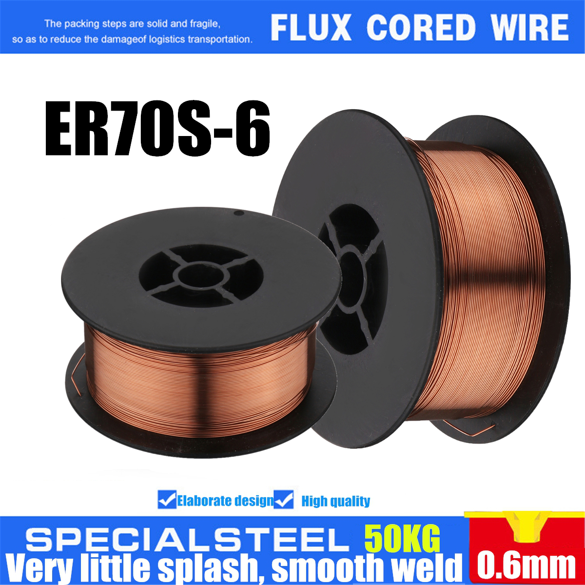 06mm-1KG-Solder-Wire-Coppered-Welding-Wire-Spool-Mild-Carbon-Steel-ER70S-6-Core-1386048-1