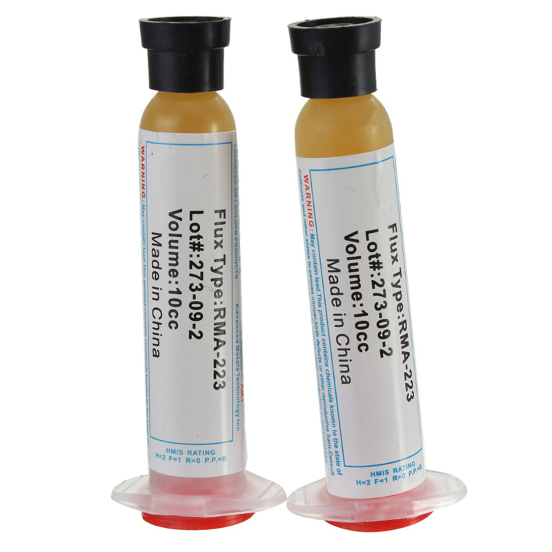 2Pcs-10cc-Syringe-BGA-SMD-Solder-Soldering-Paste-Flux-Grease-RMA-223-1018029-2