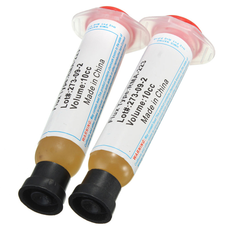 2Pcs-10cc-Syringe-BGA-SMD-Solder-Soldering-Paste-Flux-Grease-RMA-223-1018029-3