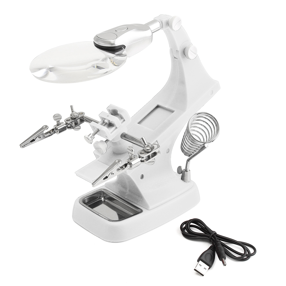 3X45X-Helping-Hand-Soldering-Welding-Stand-Magnifier-LED-With-Alligator-Clip-1127969-4