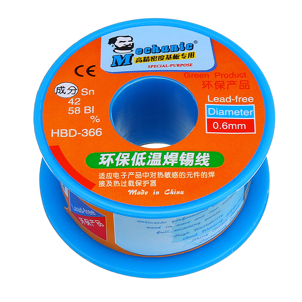 MECHANIC-HBD366-03040506mm-40g-Solder-Wire-Roll-Low-Temperature-Lead-Free-Soldering-Tin-Wire-Sn42Bi5-1369193-1