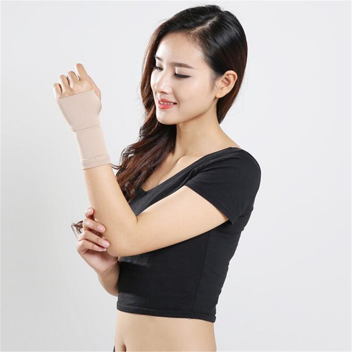 1-Pair-BeigeBlack-Carpal-Tunnel-Splint-Hand-Palm-Support-Brace-Bandage-Wrist-Sleeve-Forearm-Thumb-Gl-1060987-10