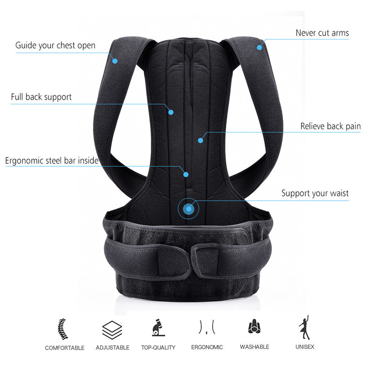 1-Pcs-102cm-Adjustable-Back-Support-Belt-Back-Posture-Corrector-Shoulder-Lumbar-Spine-Support-Back-P-1767044-2