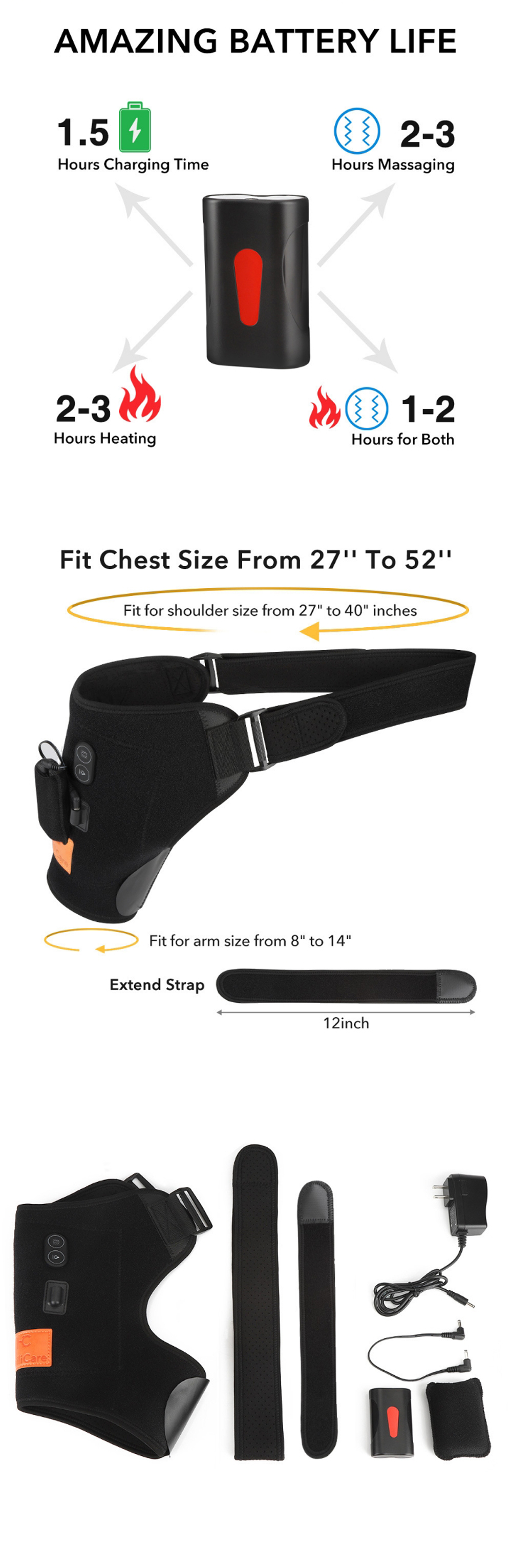 3-Modes-Adjustable-Heating-Vibration-Shoulder-Support-Brace-Upper-Arm-Belt-Wrap-Sports-Care-Single-S-1924343-3