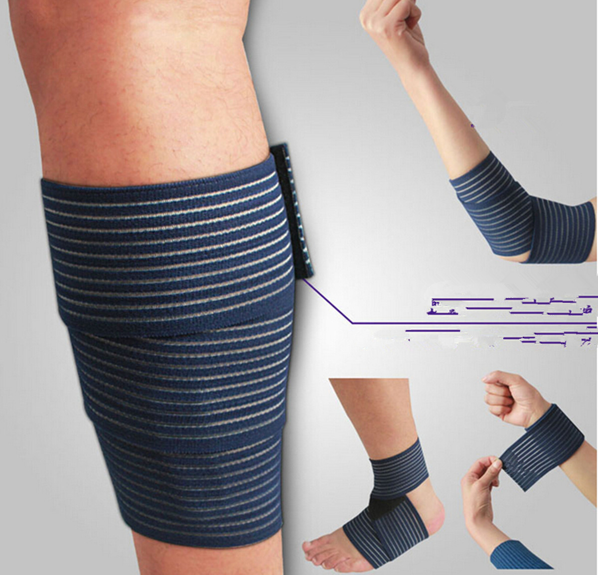 Elastic-Sports-Bandage-Knee-Pad-Support-Wrap-Knee-Band-Brace-Elbow-Calf-Arm-Support-950117-3