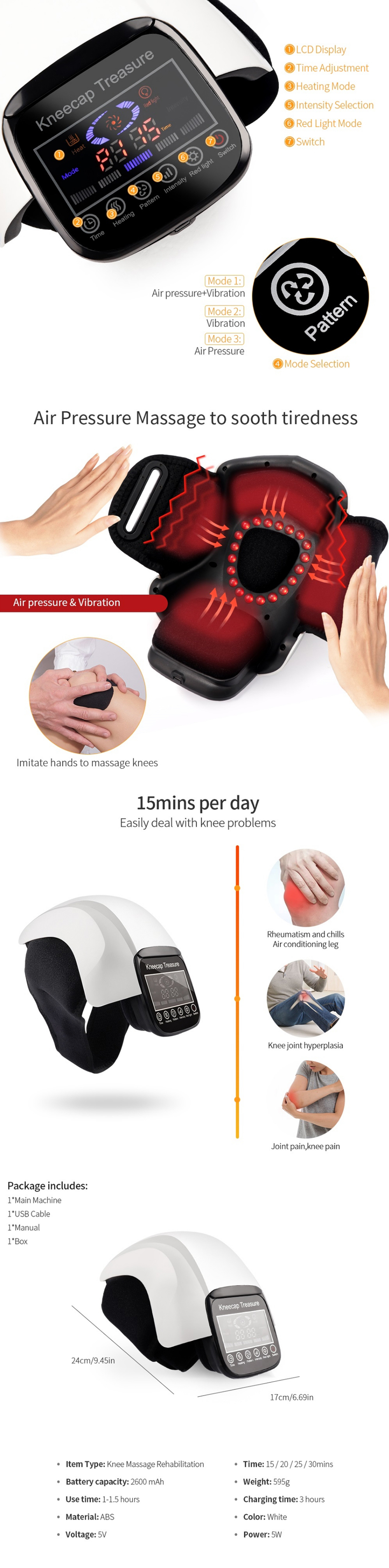 Electric-Infrared-Heating-Knee-Massager-LCD-Display-Air-Pressure-Vibration-Physiotherapy-Instrument--1913137-2
