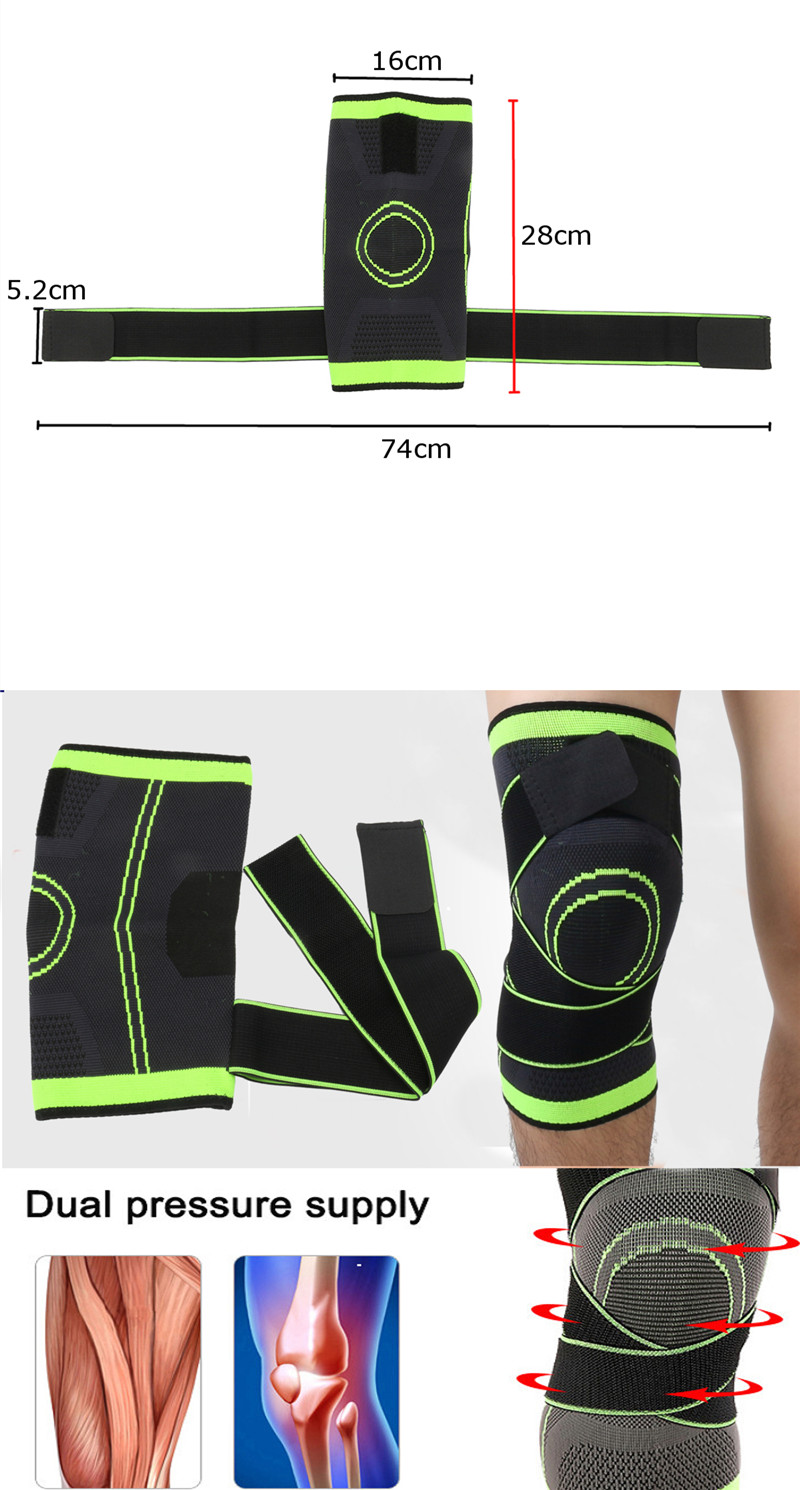 KALOAD-1Pcs-3D-Weaving-Knee-Brace-Breathable-Sleeve-Support-for-Running-Jogging-Sports-1197639-3