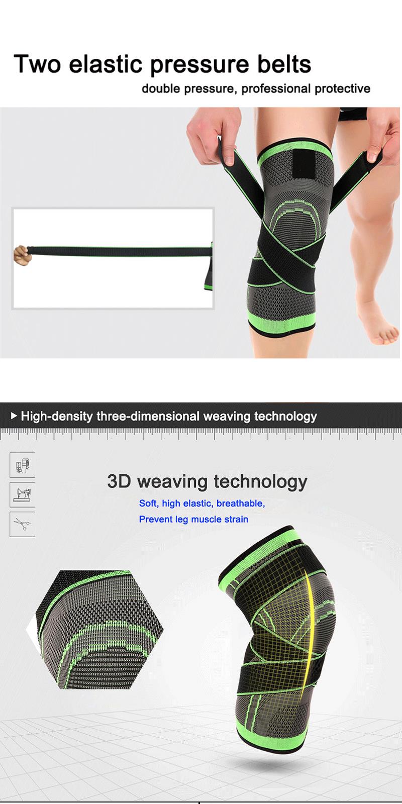 KALOAD-1Pcs-3D-Weaving-Knee-Brace-Breathable-Sleeve-Support-for-Running-Jogging-Sports-1197639-4