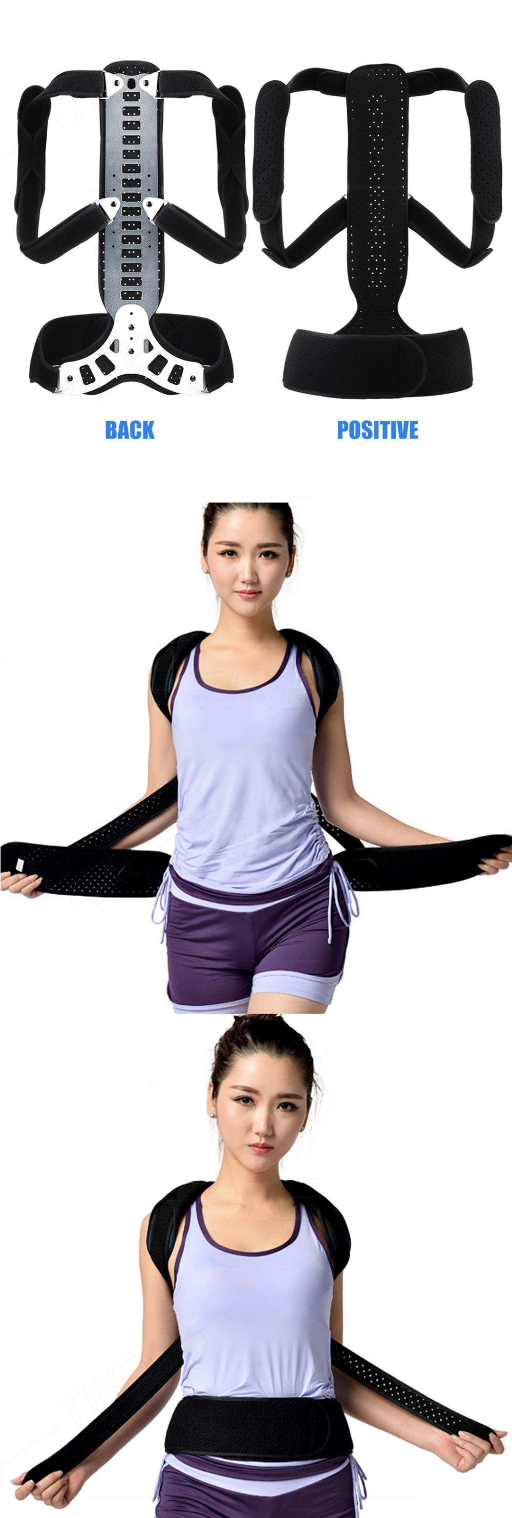 OBER-Metal-Adjustable-Back-Shoulder-Posture-Corrector-Brace-Spine-Support-Hunching-Back-Trainer-Pain-1927844-5